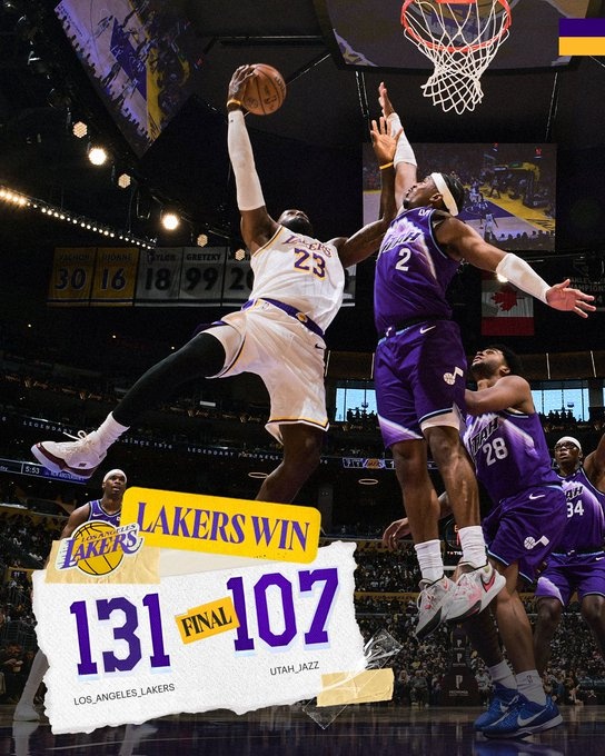 欧冠即时赔率数据-老当益壮！湖人晒赢球海报：詹姆斯人群中起飞不可阻挡